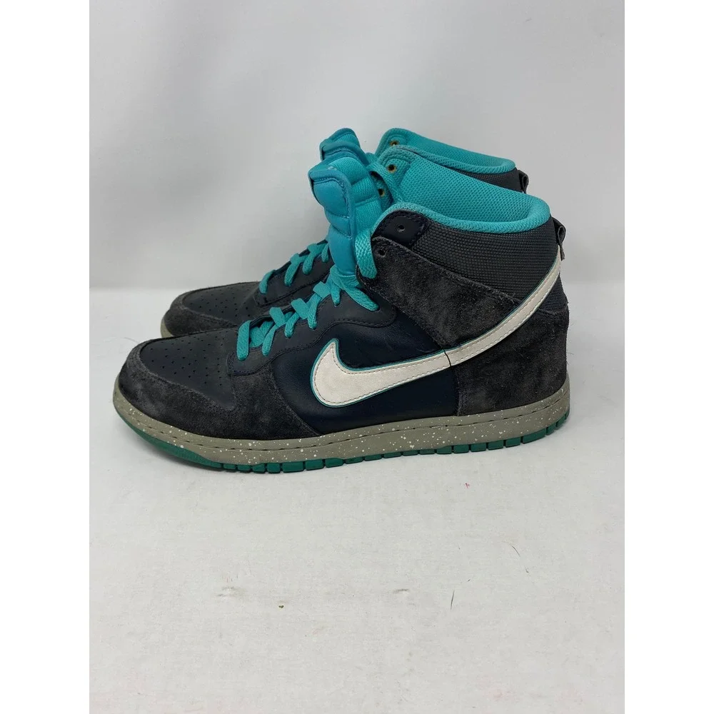 Nike Dunk High Dark Grey Dynamic Blue White Speckled 317982-052 Mens 11